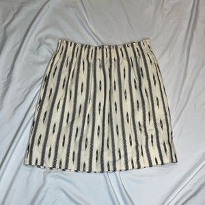 J.Crew cream, mini skirt